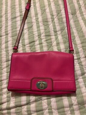 Kate Spade Fuchsia Leather Crossbody Bag